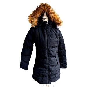 WenVen Women's Long Winter Coat Warm Thicken Puffer Jacket with Fur Hood -Small